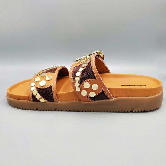 Free People Revelry Vachetta Studded Platform Slide Sandal Size 7 "Clay" - Picture 8 of 13